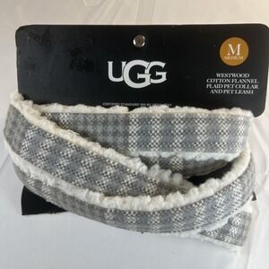 UGG Westwood Cotton Flannel Pet Plaid Pet Leash ONLY Size Medium NO COLLAR